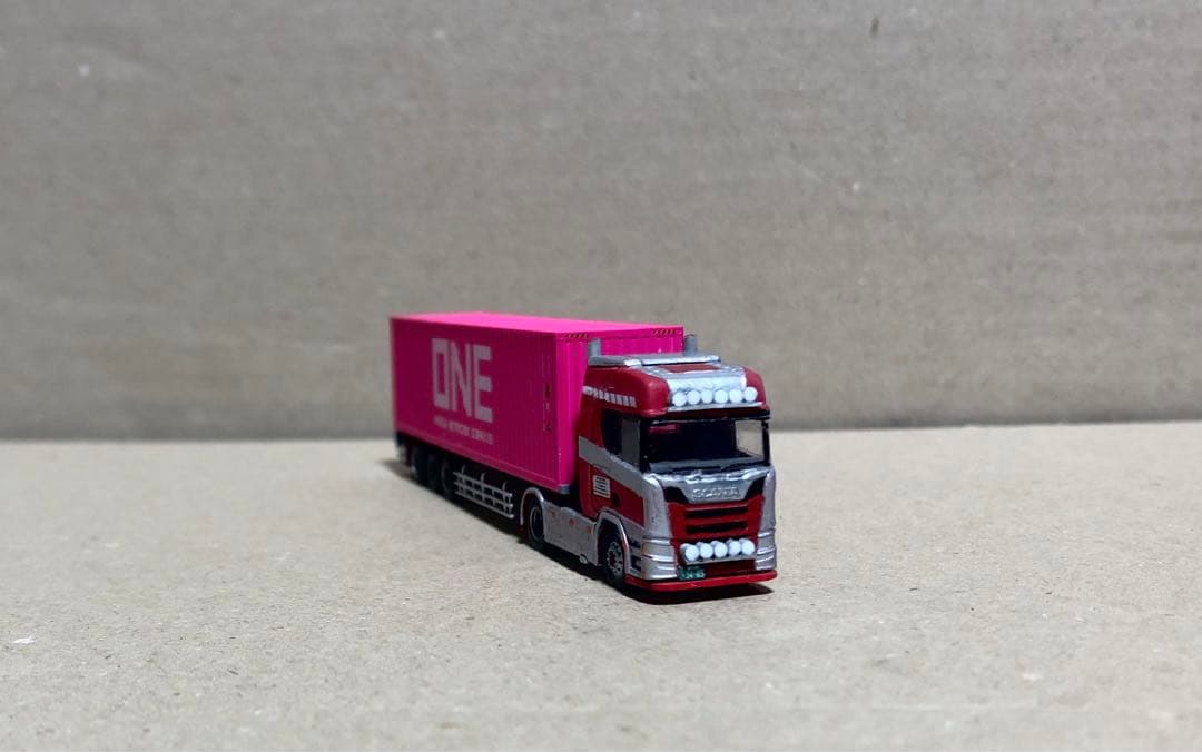 レ*オ様 スカニアコンテナ運搬セミトレーラー朗堂製コンテナ　トラックトレーラーコ