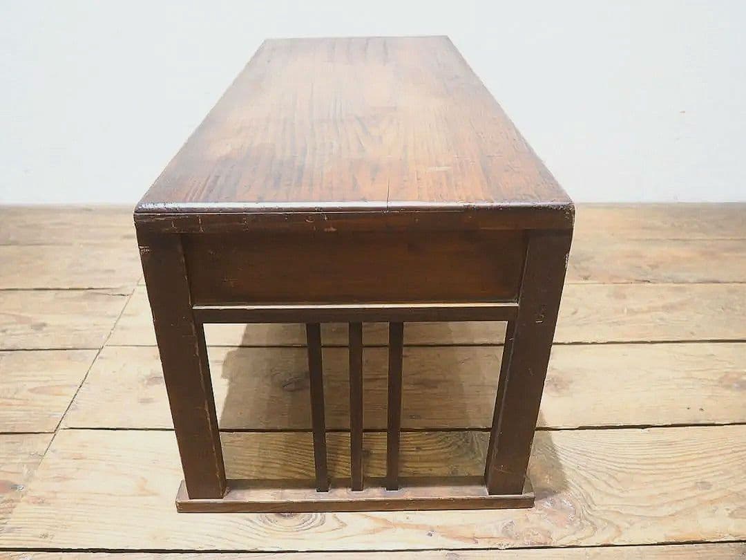 1408 レトロな杉の文机　ローテーブル　陳列台　展示台　古家具　アンティーク