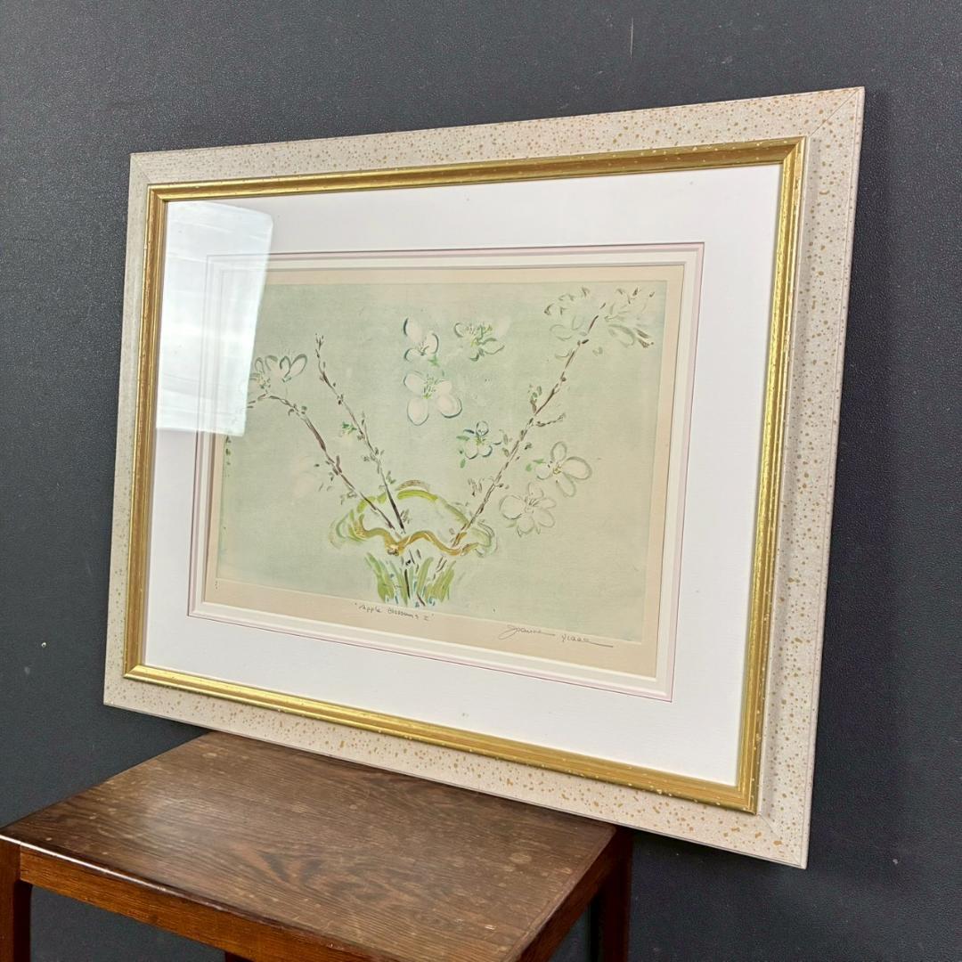 ジョアン・アイザック「Apple～」銅版画 1点物 直筆サイン入 お洒落な額装