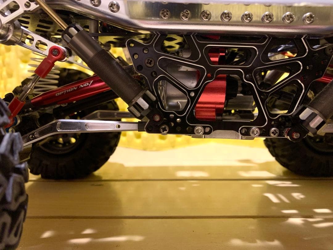 タミヤラジコンCR01フルセット　希少レアパーツカスタムウインチ付きランクル80