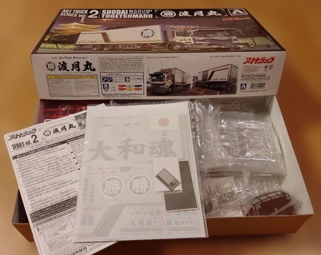 アオシマ1/32　ヘビーフレイト アートトラックシリーズ 初代 渡月丸 未組立