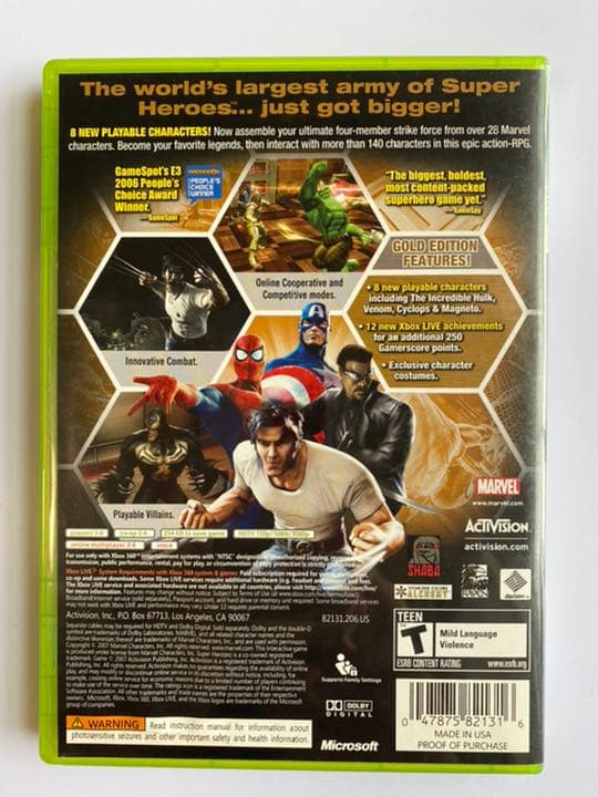 XBOX ULTIMATE ALLIANCE GOLD EDITION 北米版