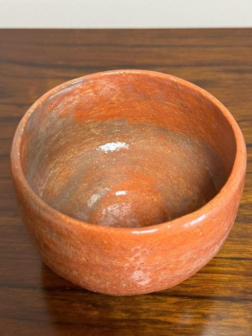 【新品未使用！】抹茶碗　茶道　高級茶碗　お茶　茶道具　オレンジ　アンティーク