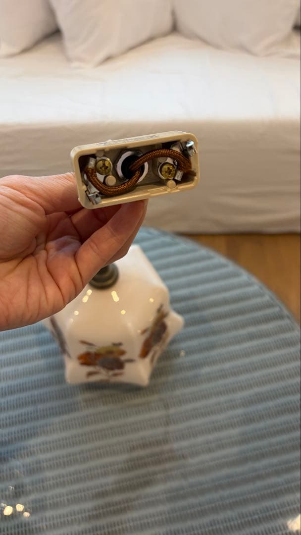 Handle アンティーク ガラスシェードランプ