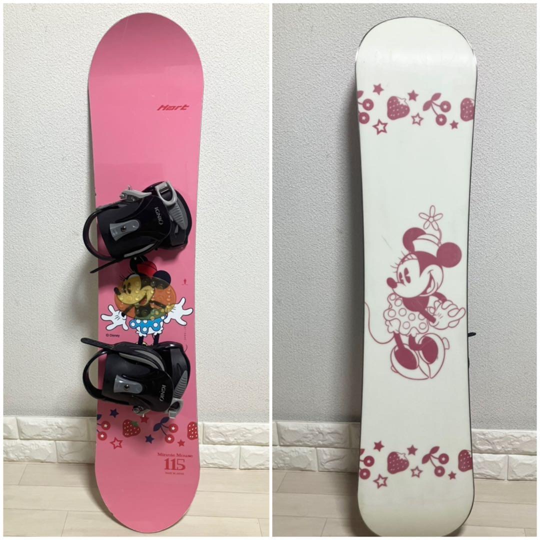 115cm/Hart ハート ディズニーコラボ ミニーマウス スノーボードセット