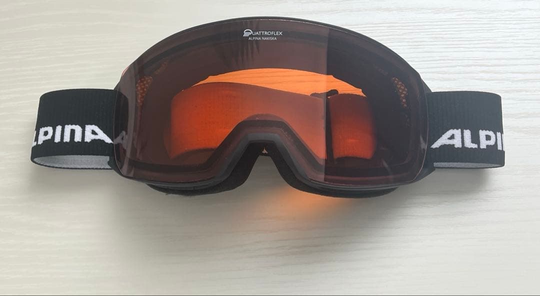 ALPINA オレンジレンズ ゴーグル 専用ポーチ付き
