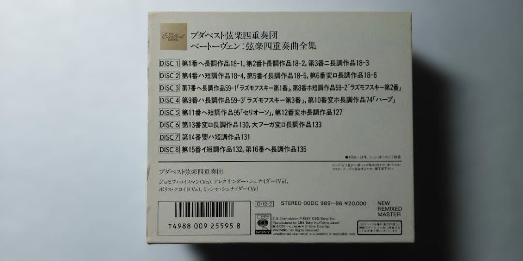 ベートーヴェン弦楽四重奏曲全集　ブダペスト弦楽四重奏団
