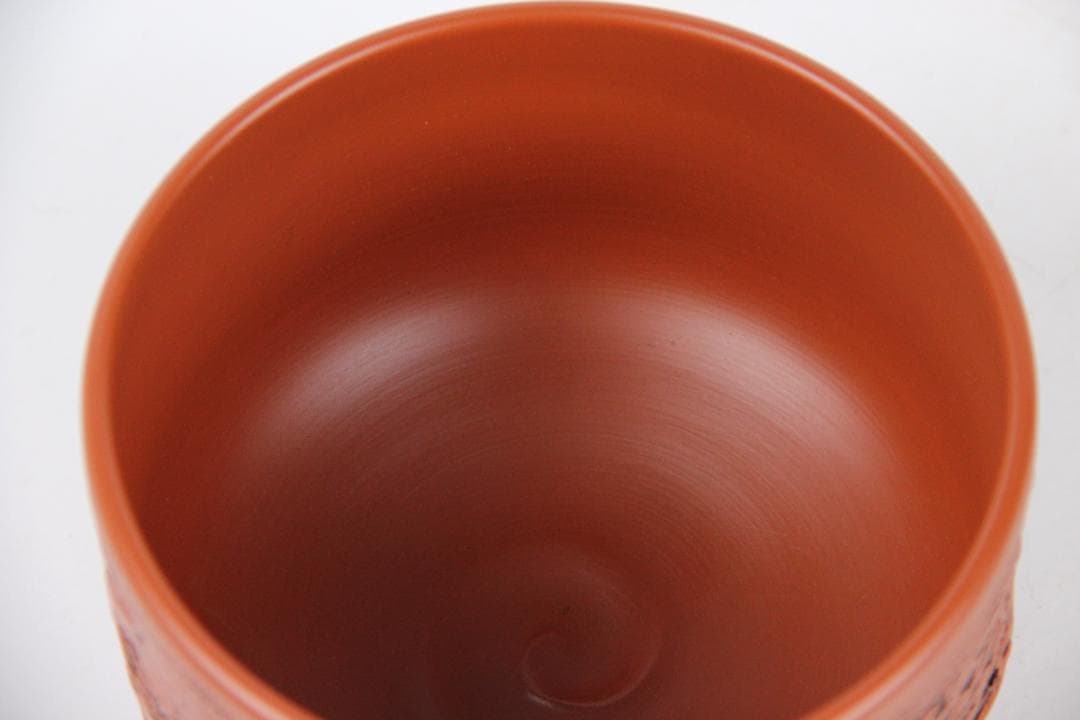 森下宗則 森水造 彫茶碗 本物保証 常滑焼 共箱 共布 茶道具 ED11-5