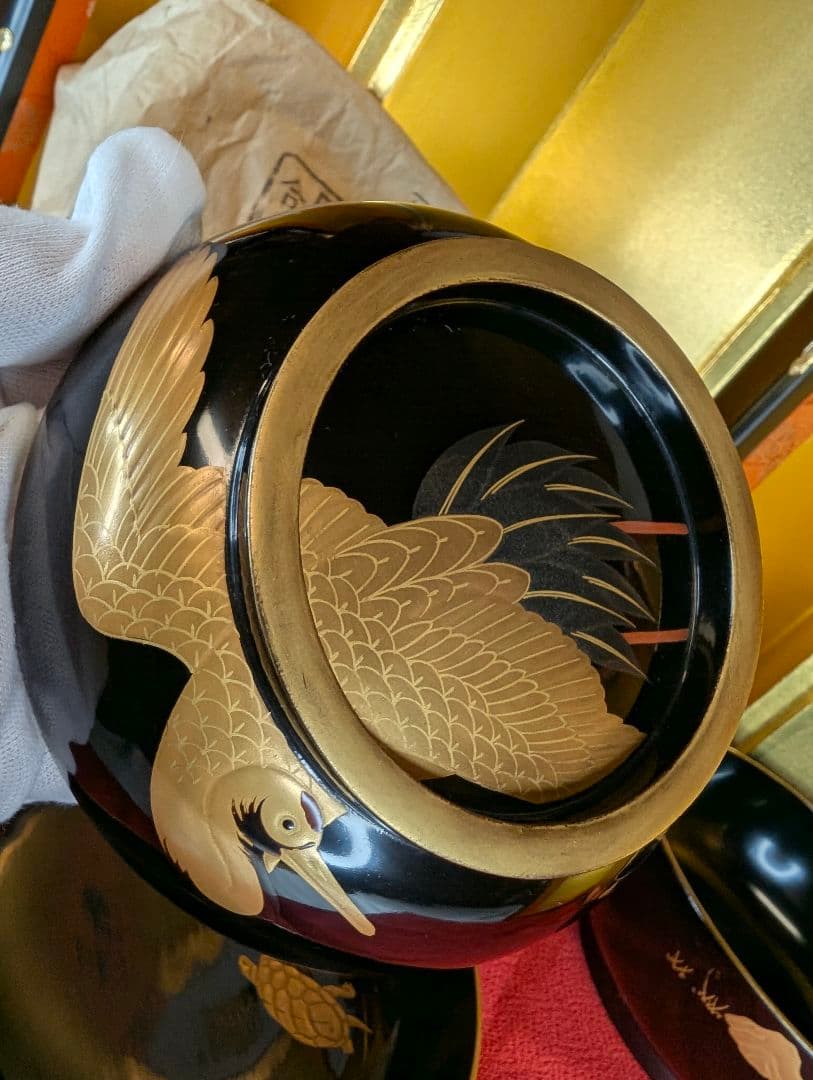 「こちらは専用出品です」明治時代 輪島塗 金蒔絵 椀 2客