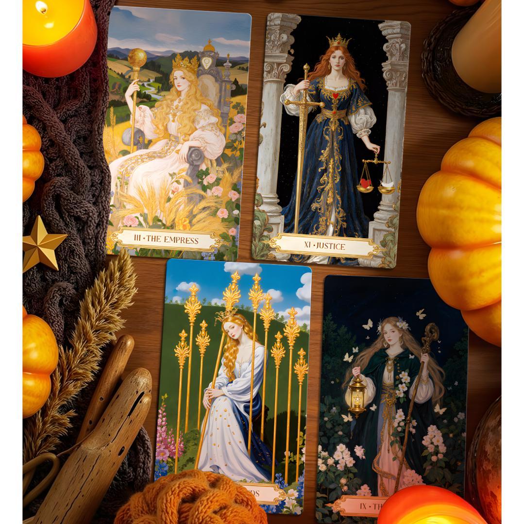 【正規品タロットカード】ロマンティック×中世×神秘の世界観のデッキ／ポータブル