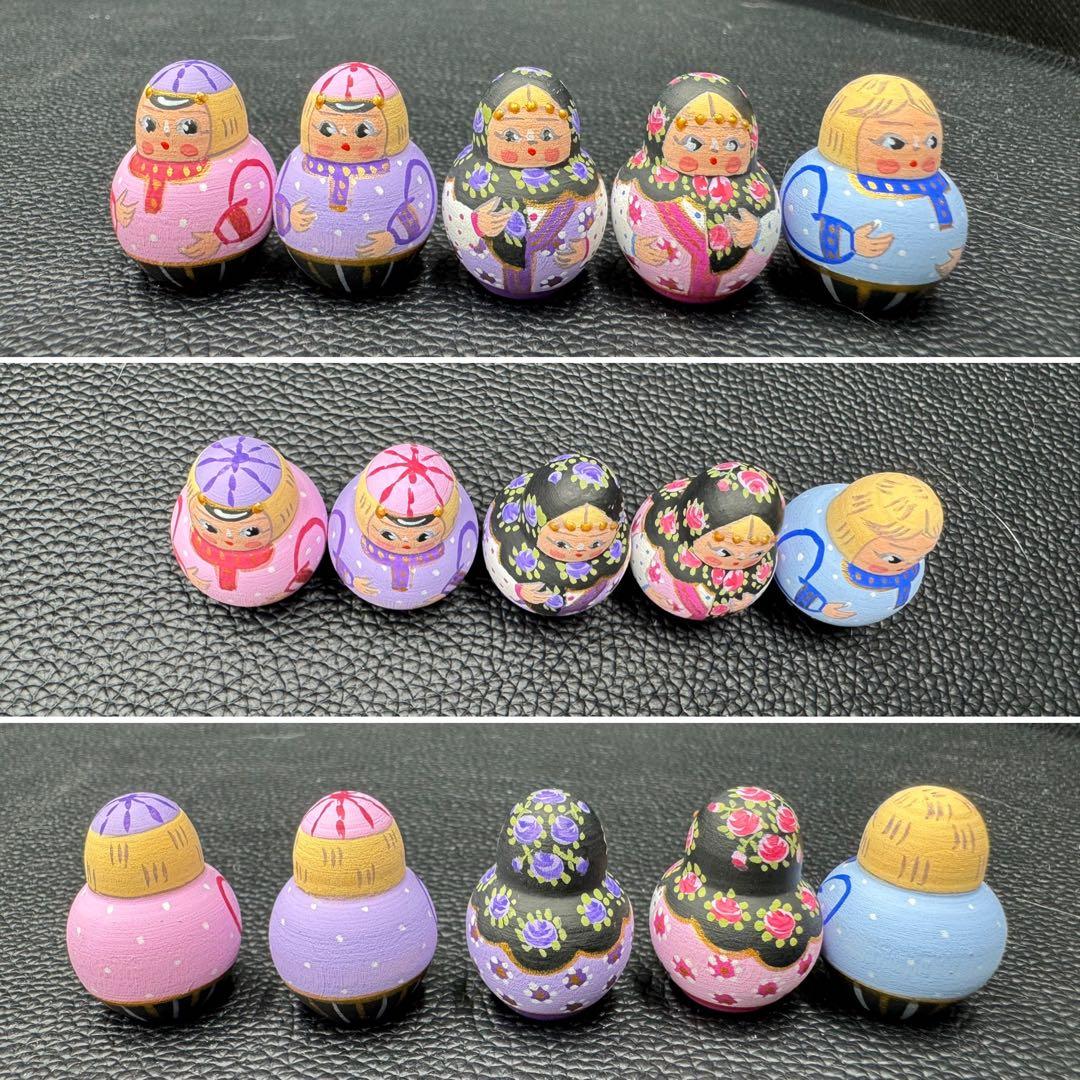 セール❗️ロシア　オリガ　ミッチィナ、マトリョーシカ。やや小さなタイプ。紫ボディ。