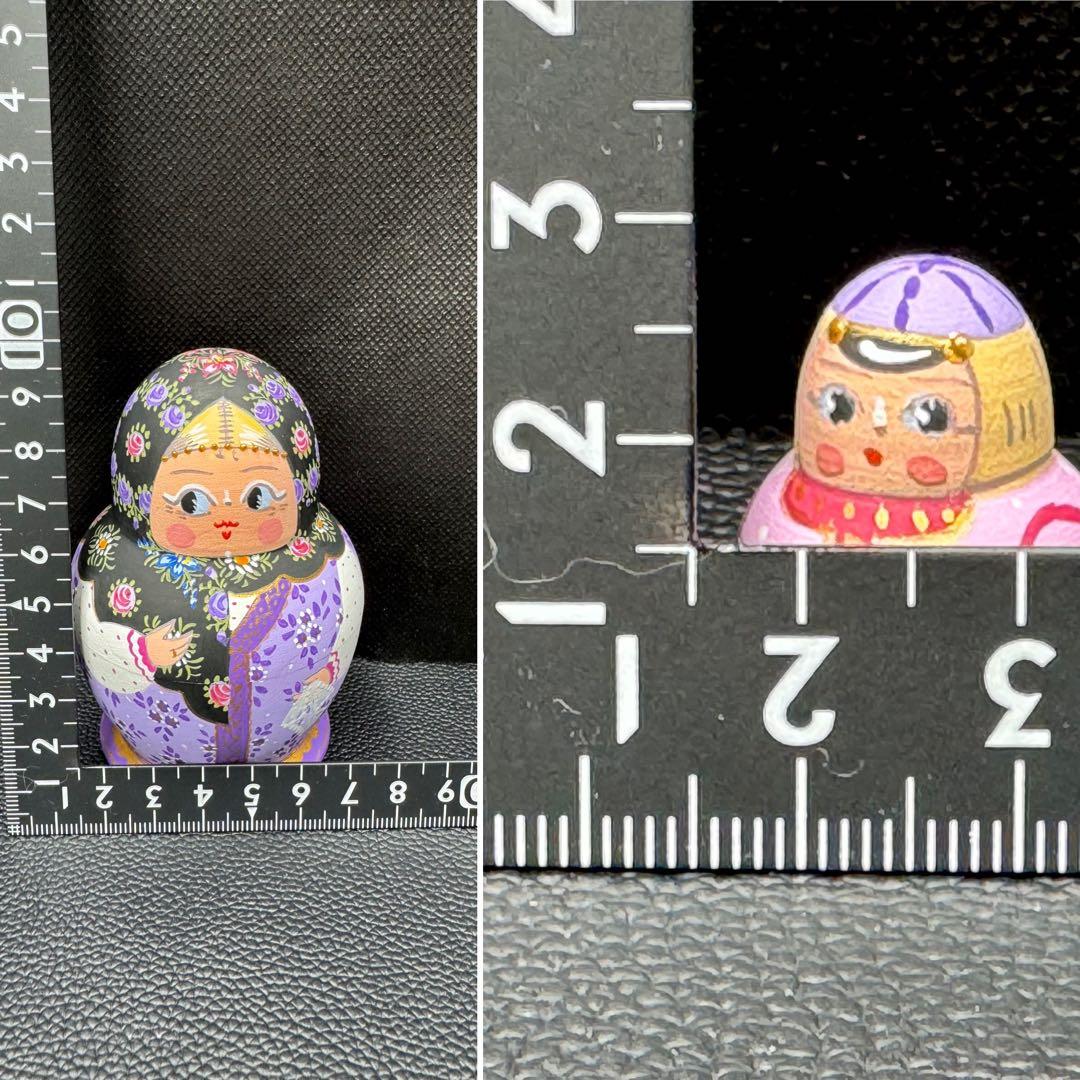 セール❗️ロシア　オリガ　ミッチィナ、マトリョーシカ。やや小さなタイプ。紫ボディ。