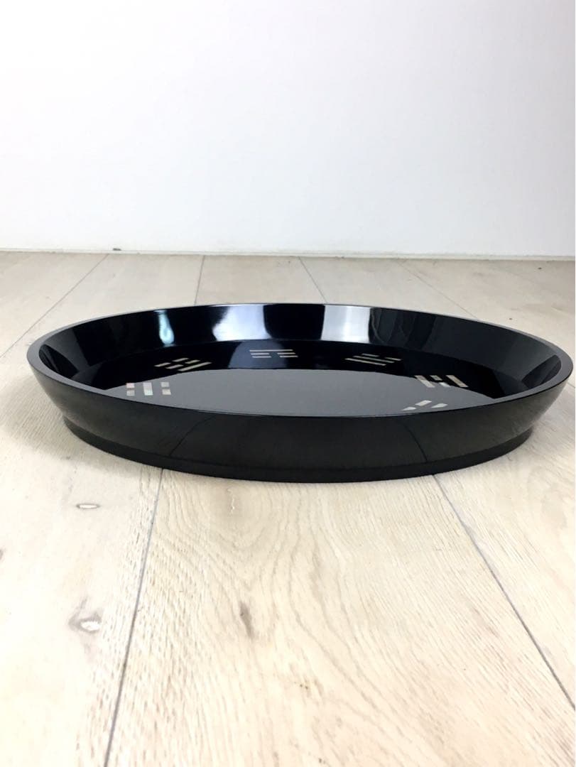 S226八卦盆 真塗 螺鈿 茶道具