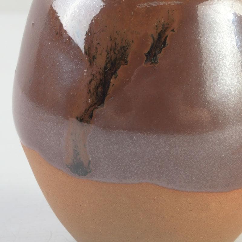 茶道具　瀬戸焼　茶入　銘「松かき」　仕覆付　松尾不染斎極め箱　V　9275