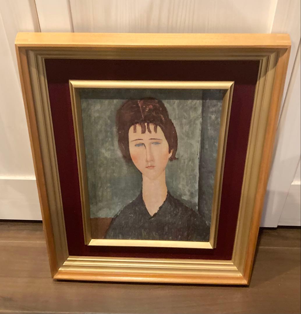 アメデオ・モディリアーニ　婦人像「La Fanciulla～」複製画　F4号