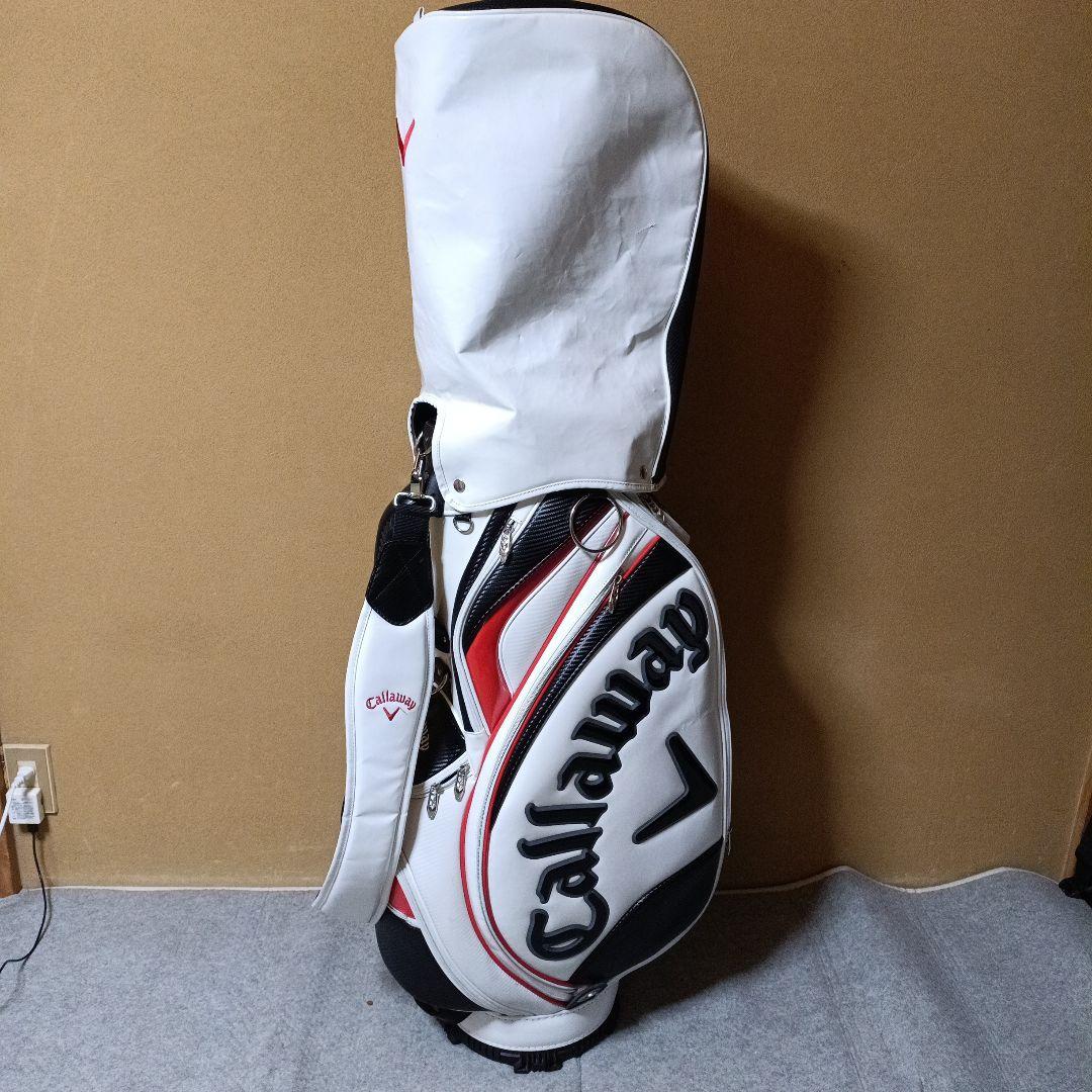 美品Callaway キャディバッグ ホワイト/ブラック/レッド