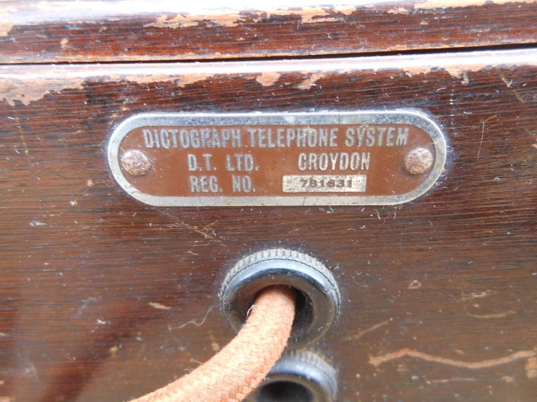 アンティーク　電話機　インターフォン　英国製　ディクトグラフ電話システム