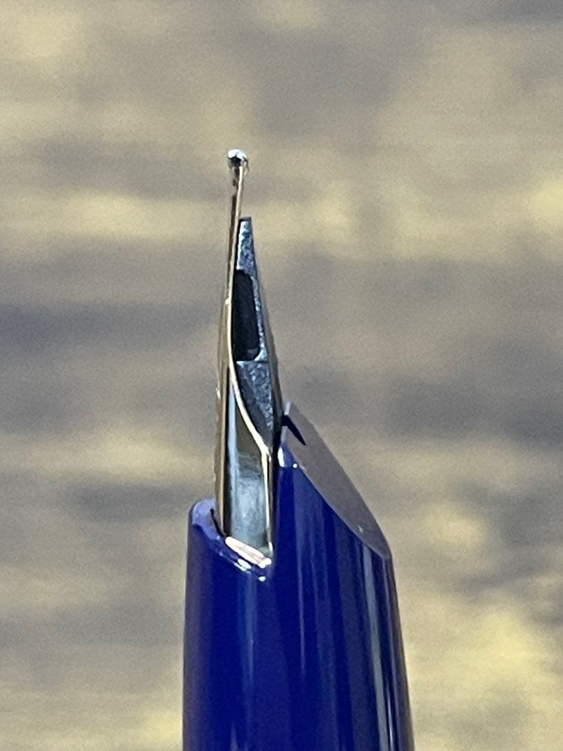 試筆のみ　ジェネレーション　ネイビー　万年筆　14k　中細字　純正ペンケース付