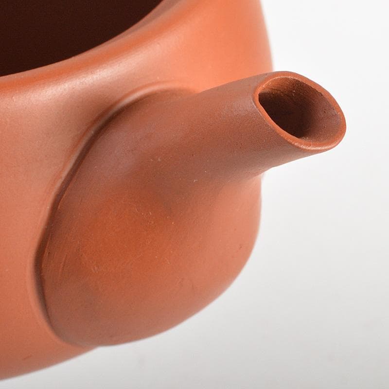 朱萬古焼　白雲陶園　朱泥　急須　湯冷　煎茶碗五客　煎茶器揃　共箱　6203C