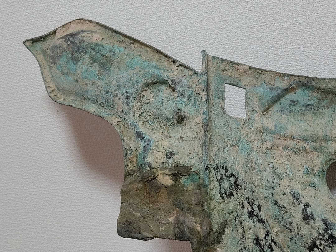 青銅製大型 仮面 神具 夏 商 周時代 横幅約88cm