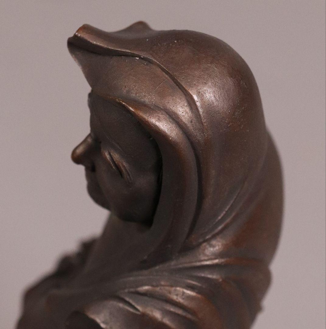 鋳銅製 高村光雲 原型 達磨大師 立像 共箱 置物 銅像 仏像【MA209】