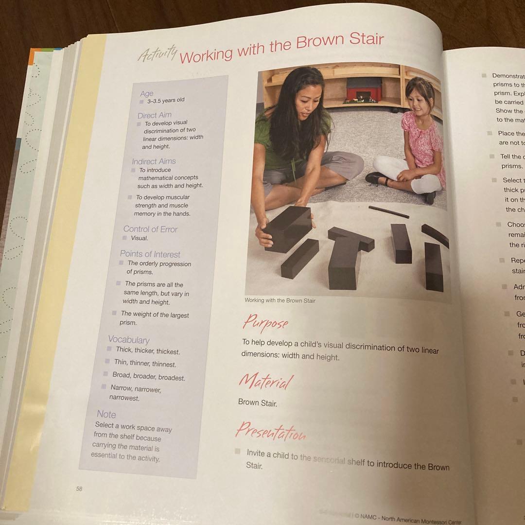 NAMC モンテッソーリ3〜6才ディプロマ課程のテキスト6冊セット
