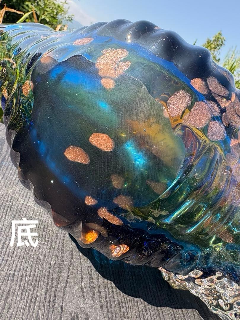 ❤️買い得　✳ 3kg 超綺麗　琉璃　手作り　可愛い　ほら貝形　芸術品　Ｂ