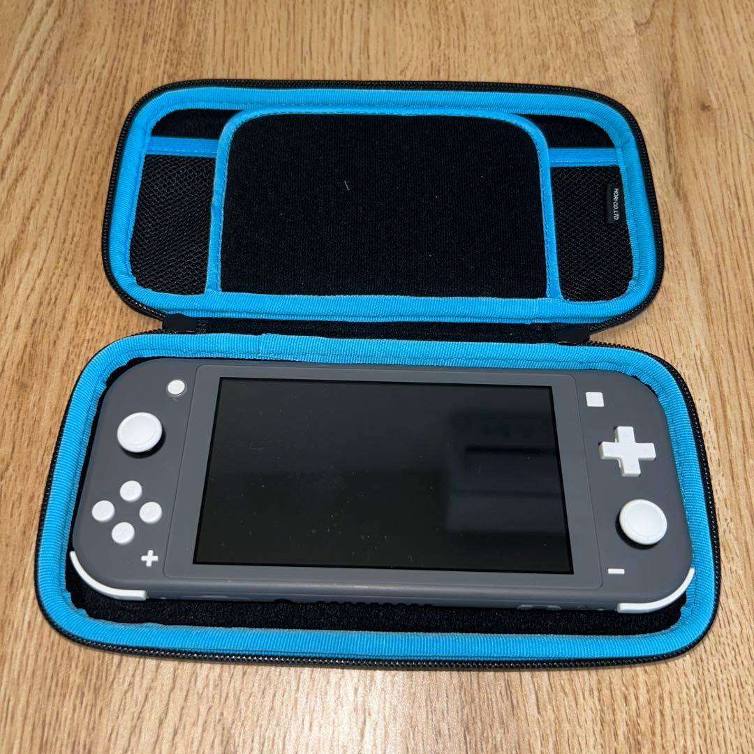 【中古】Switch Lite グレー＆ハードカバー＆アダプター【ジャンク】