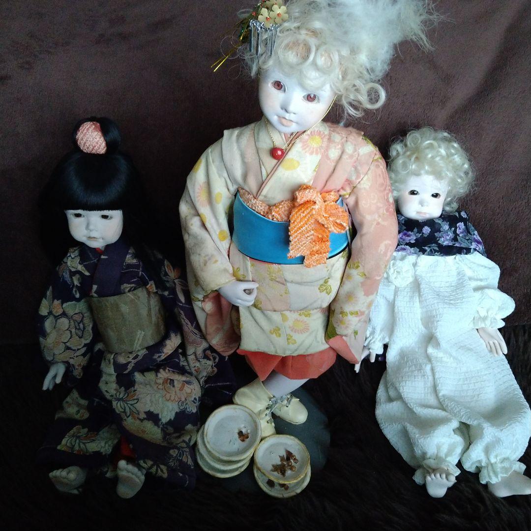 希少ビスクドール 創作人形 全てHandmade、キュートでお茶目な大道芸皿回し