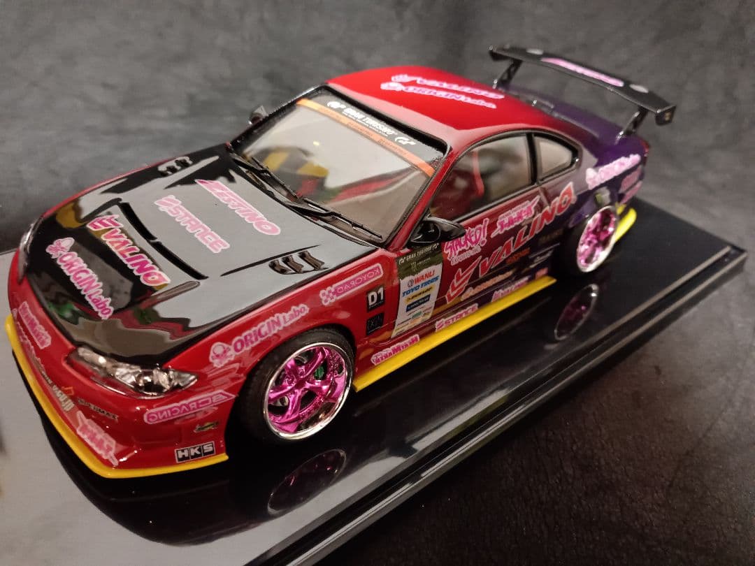 1/24 ニッサン S15 シルビア D1 プラモデル 完成品 ケース付き