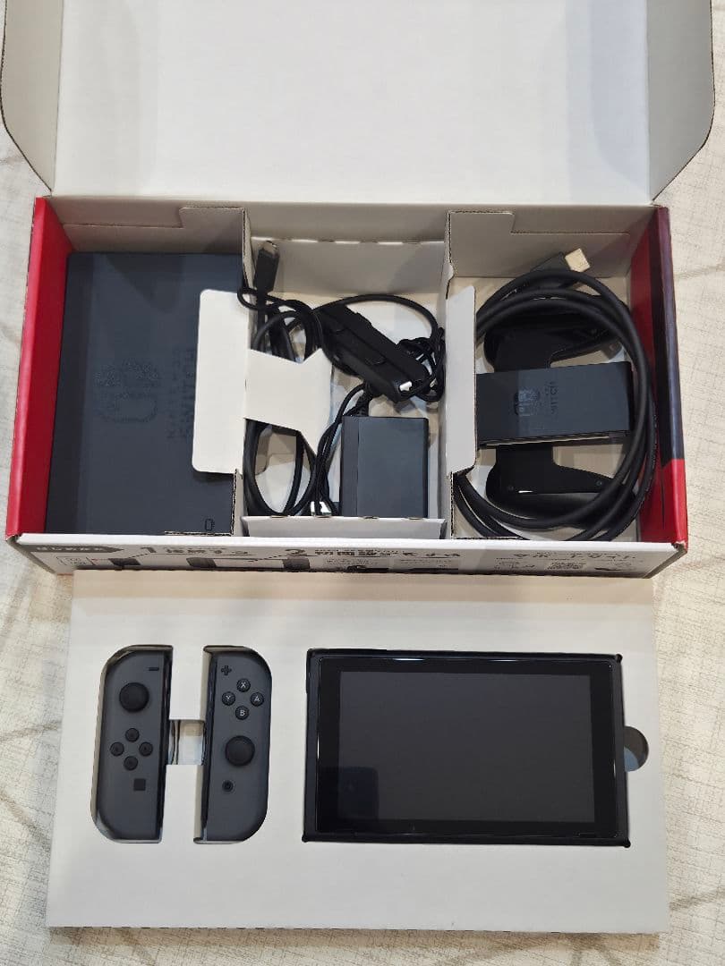 【美品】Nintendo Switch 本体 グレー 全付属品あり