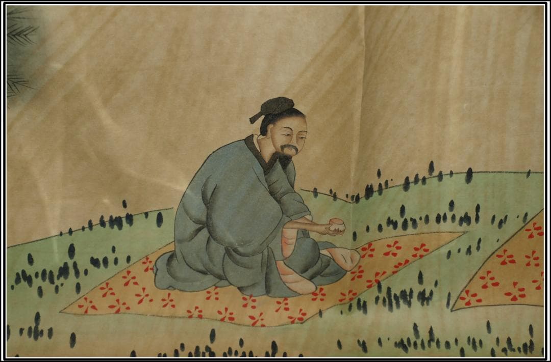 中国清時代の人物図　肉筆絵　激安骨董品 古美術 BD089A2-3