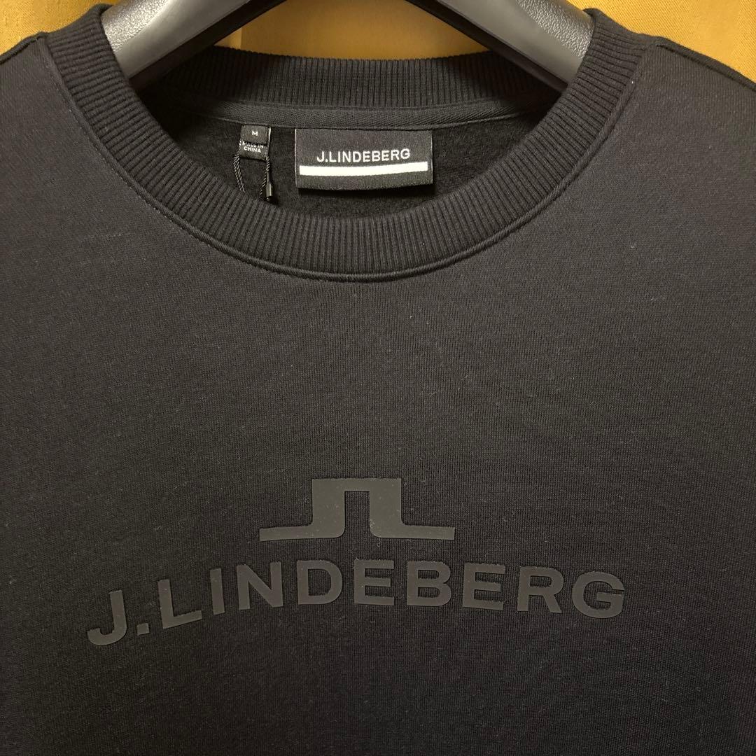 J.LINDEBERG ブラック クルーネック スウェット