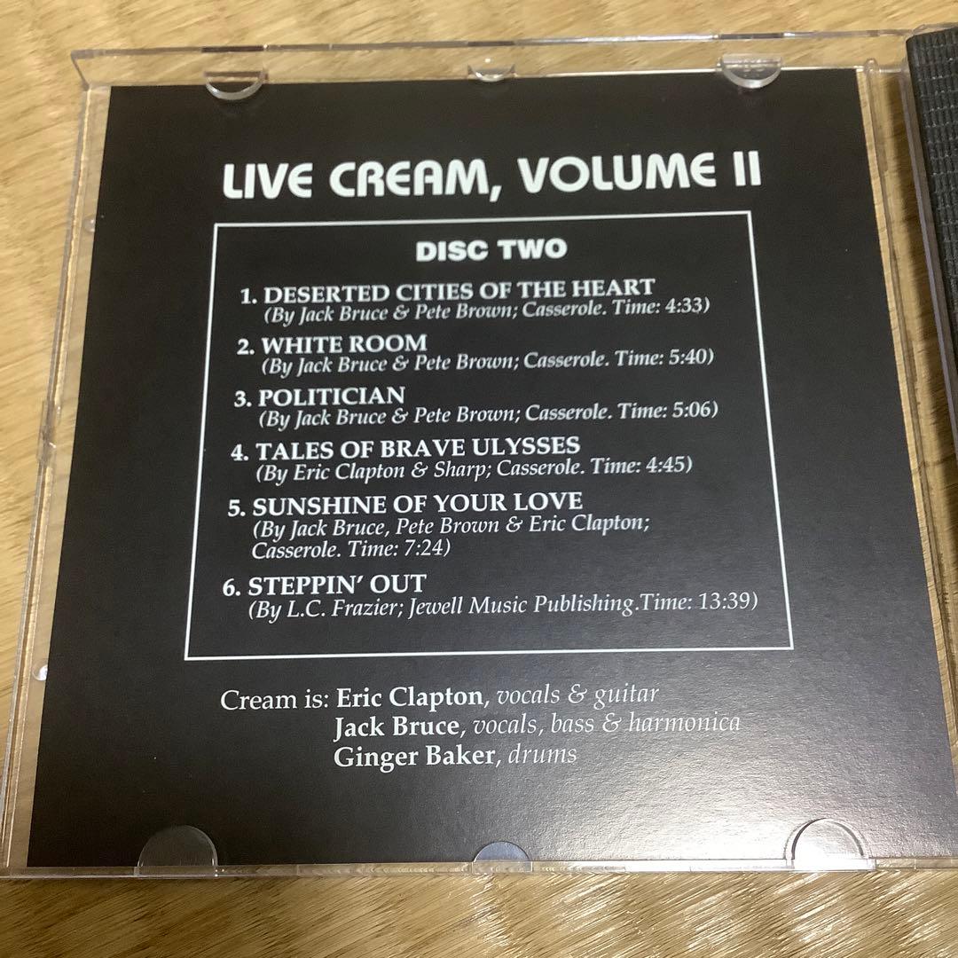 洋楽 CREAM LIVE CREAM & LIVE CREAM, VOLUME II