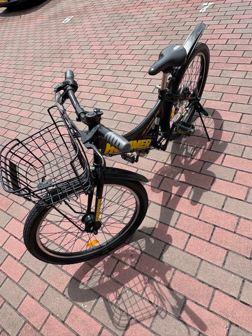 HAMMER ブラック キッズサイクル前カゴ付き(24㌅)お引き取り/配達も可能