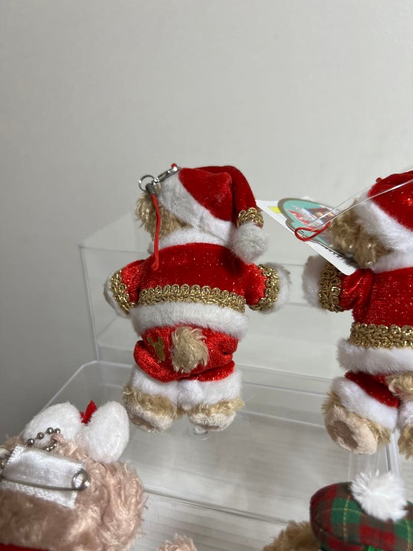 ダッフィー、シェリーメイぬいぐるみバッチ、ストラップ（クリスマス）