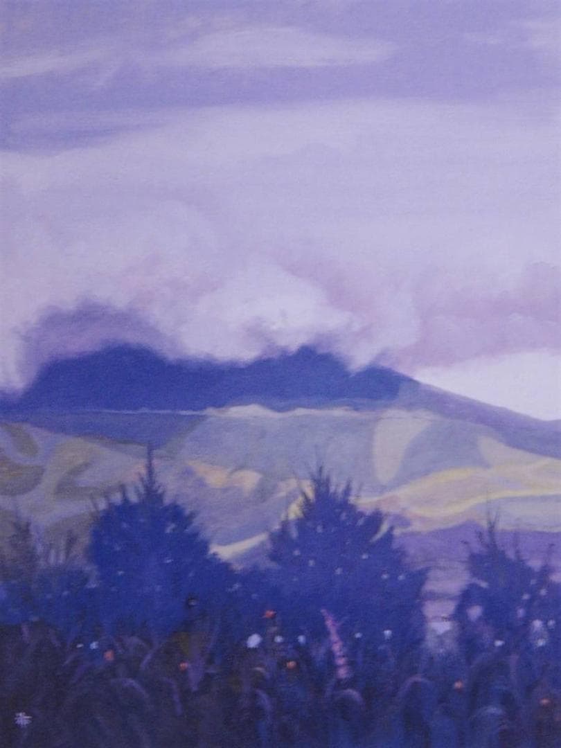 飯田祐三、【山湖】、希少な額装用画集より、新品額装付