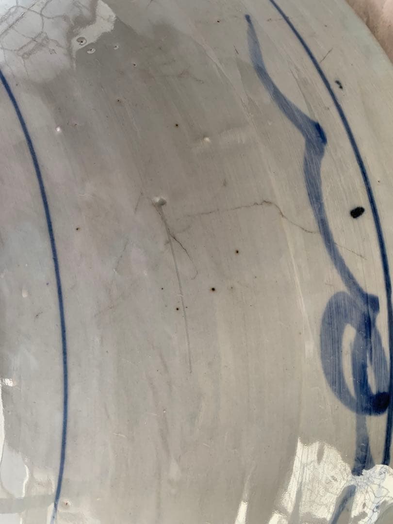 中国明時代花鳥文様 平皿 直径約46cm(phuonganh05206)