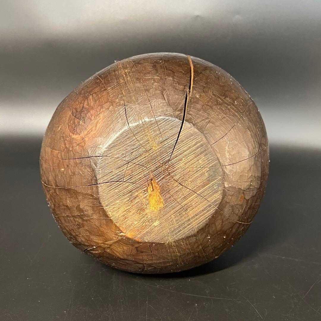 ◎古道具 庵々◎木彫 だるま 木型20cm◎張子型◎江戸時代郷土玩具古民具置物