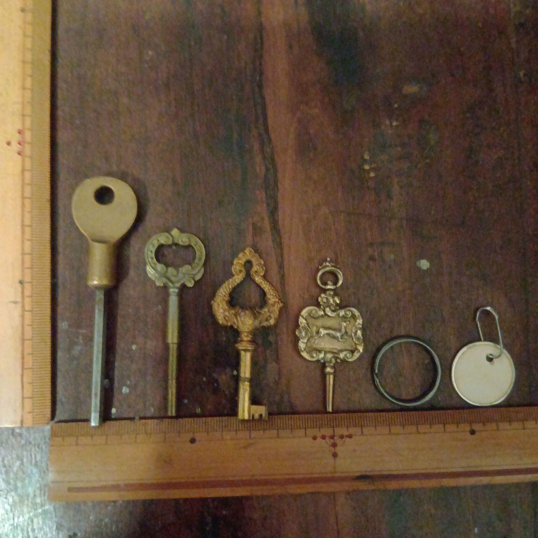 希少アメリカ製アンティーク キー4本セット☆馬ブラス鍵　真鍮