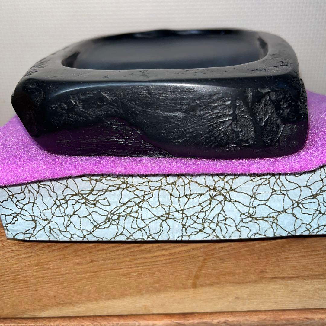 ⭕️雨畑硯　現代の名工　雨宮峯硯　20cm超え　大型自然硯