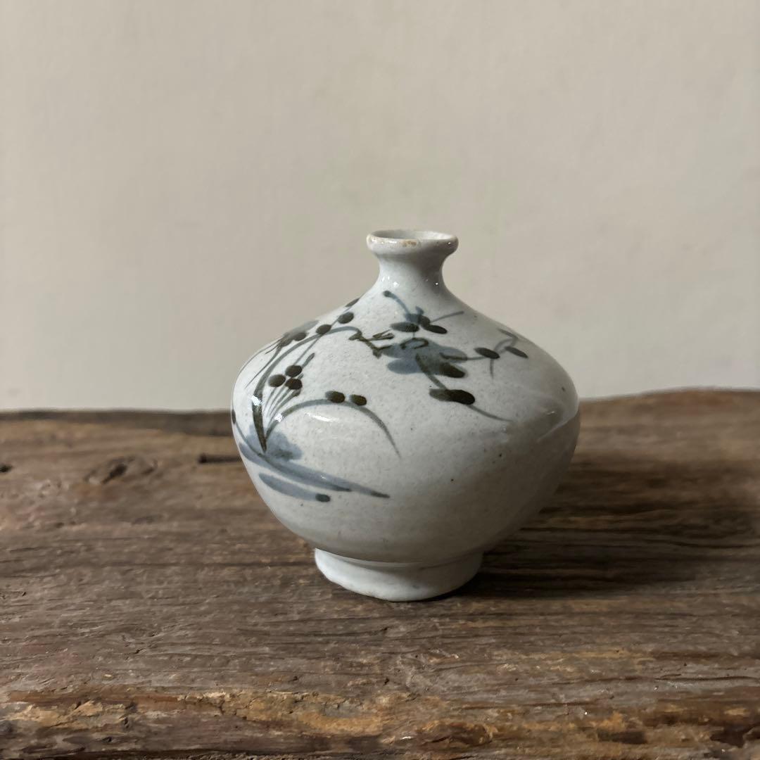 古伊万里染付油壷　②江戸時代　骨董　民芸　古道具　アンティーク検:白洲正子　李朝