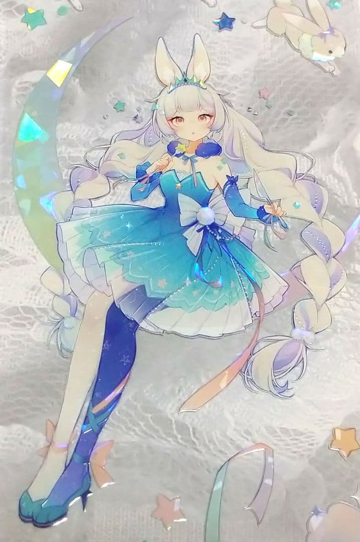 ✩のこり２✩J646＃月梦小兔(贝壳光)Wines切り売り海外人物マステ女の子