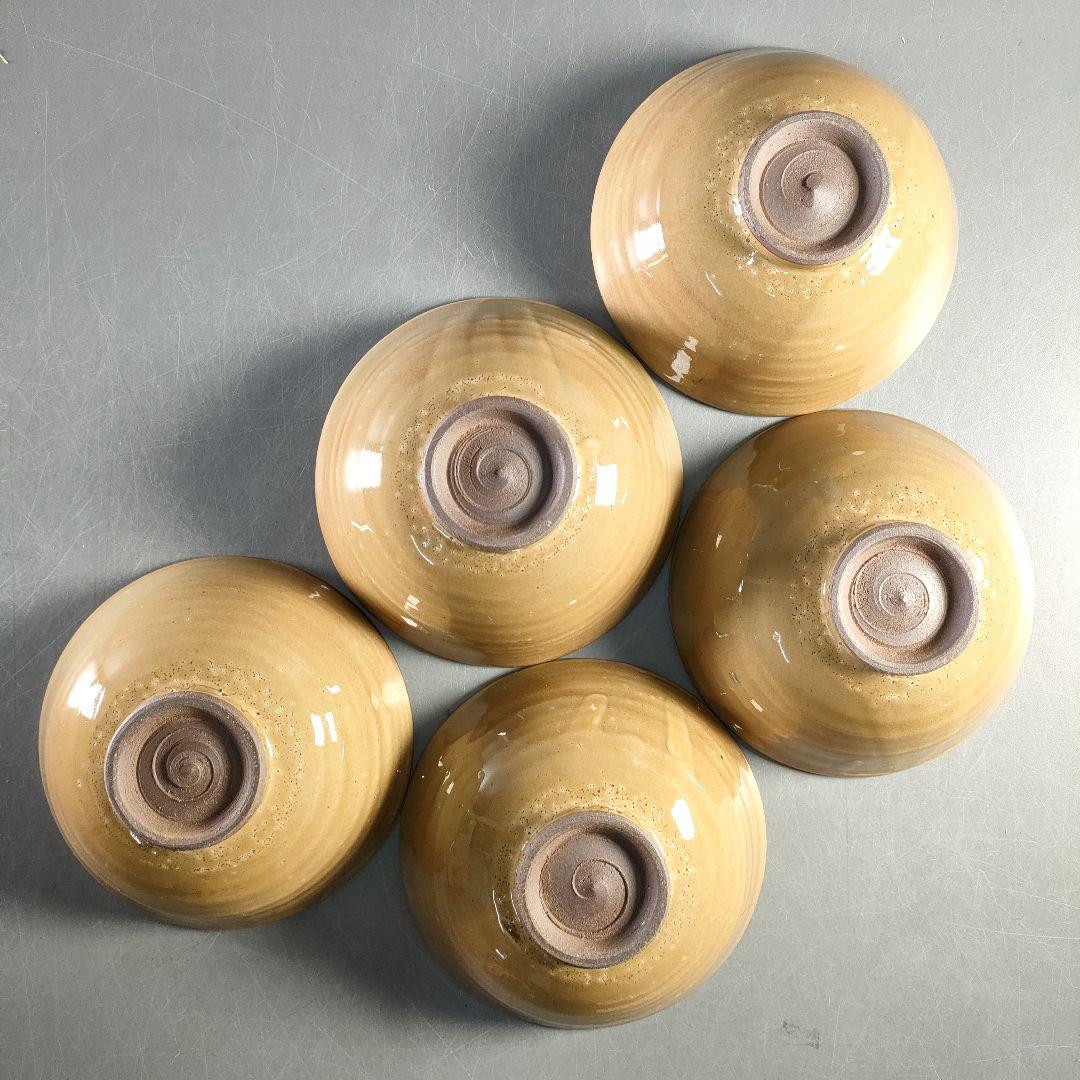 A1381-3/美濃焼/水野裕巳/魯山人写し三島風茶碗5客/共箱/茶器/懐石道具