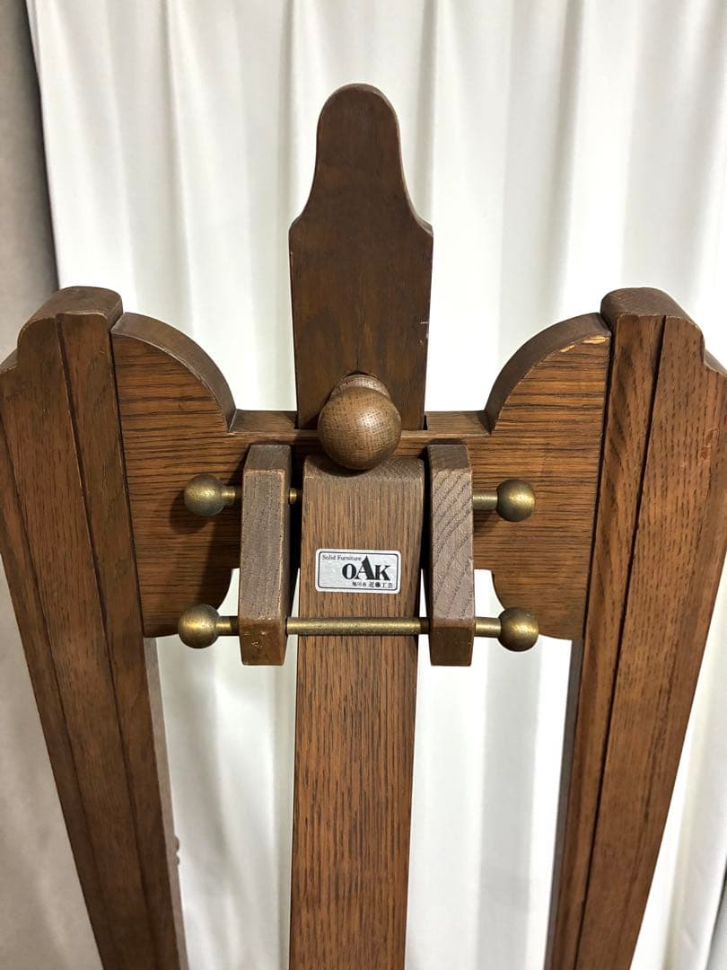 近藤工芸 旭川家具 無垢オーク 大型画架 イーゼル 高さ160cm プロ仕様