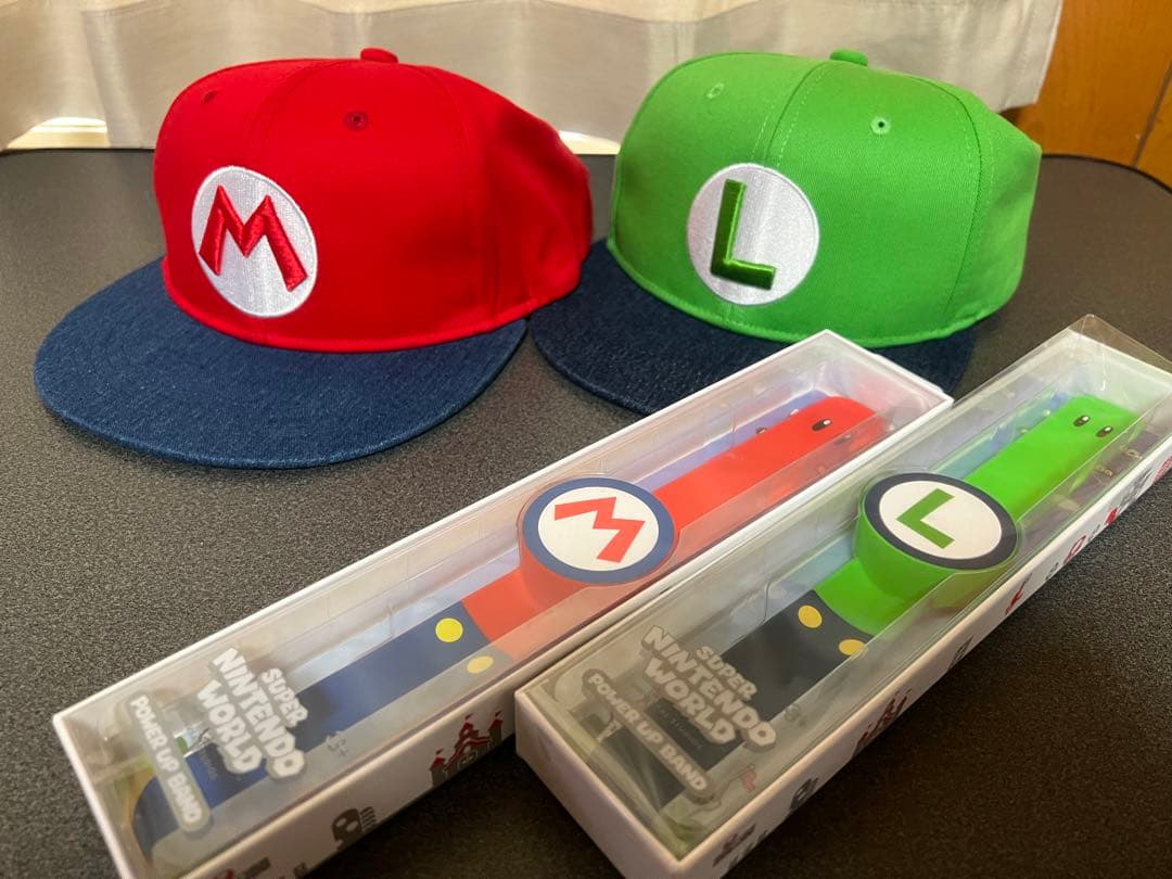 マリオ　ルイージ　USJ キャップ　パワーアップバンド