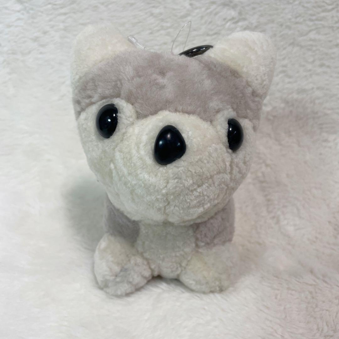 【新品タグ付】高級ムートン ドッグチャーム ぬいぐるみ2体セット リアルファー