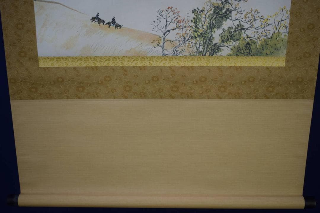 複製/川合玉堂/秋山雨霽/工芸/桐共箱付/布袋屋掛軸HH-498