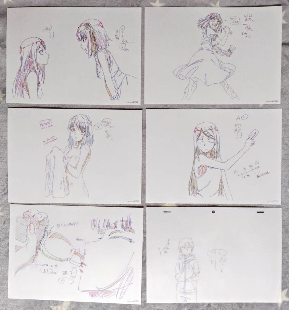 だがしかし ほたるとさやの選りすぐり複製原画5点セット+生原画or生動画1点 C