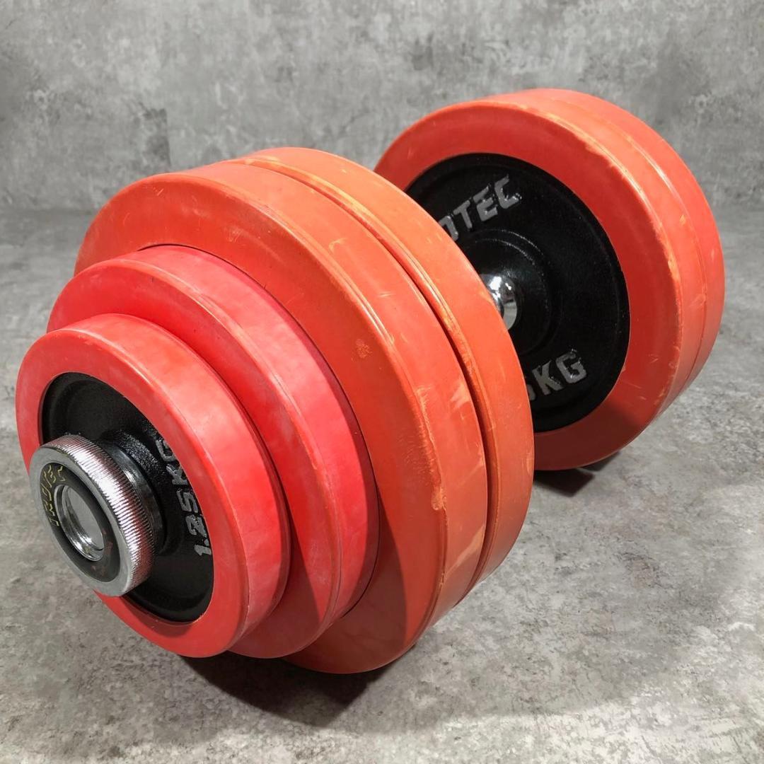 人気 IROTEC アイロテック ダンベル 片側 30kg ラバー ① 筋トレ